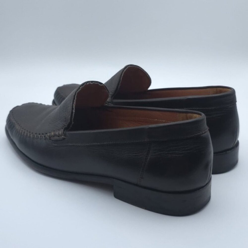 SANDRO MISTER Men's Brown Leather Loafers Shoes Size 9.5 D SPAIN🇪🇸MADE BRN-SY - Picture 4 of 13